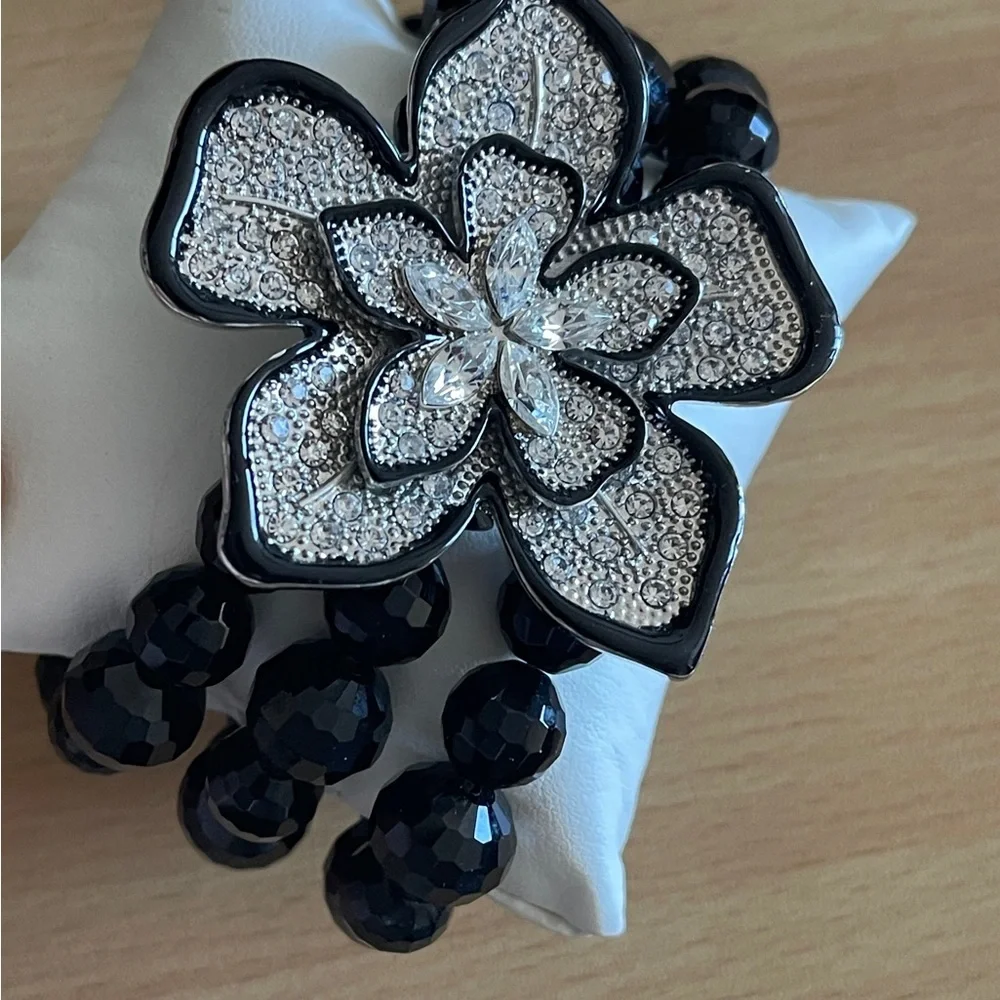 NWT WA Studios Multi-strand Floral Crystal Bracelet